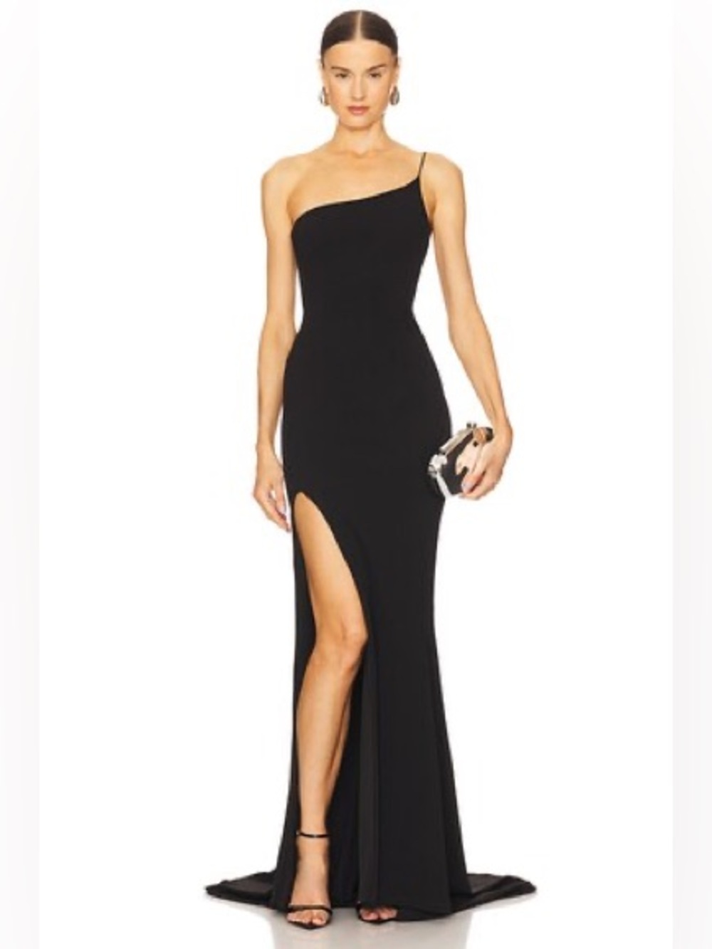 NOOKIE Jasmine One Shoulder Gown in Black